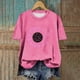 thumbnail image 1 of Puntoco Blusas casuales de moda para mujer, camisetas estampadas con cuello redondo, blusas de manga corta, 1 of 4