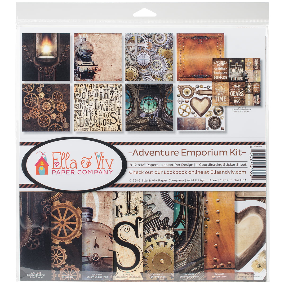 Ella & Viv by Reminisce Groovy Scrapbook Collection Kit 