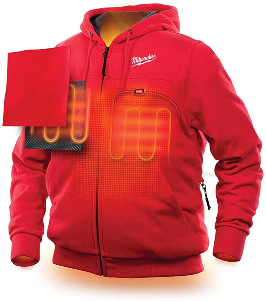Size Large Milwaukee M12 302R20L Heated Hoodie Red for sale online 