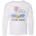 thumbnail image 3 of Inktastic I Love My Daddy Cute Elephants with Moon and Stars Long Sleeve Youth T-Shirt, 3 of 5