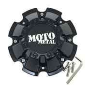 Moto Metal M793BK01 Single Gloss Black Center Cap w/Screws/Allen Tool