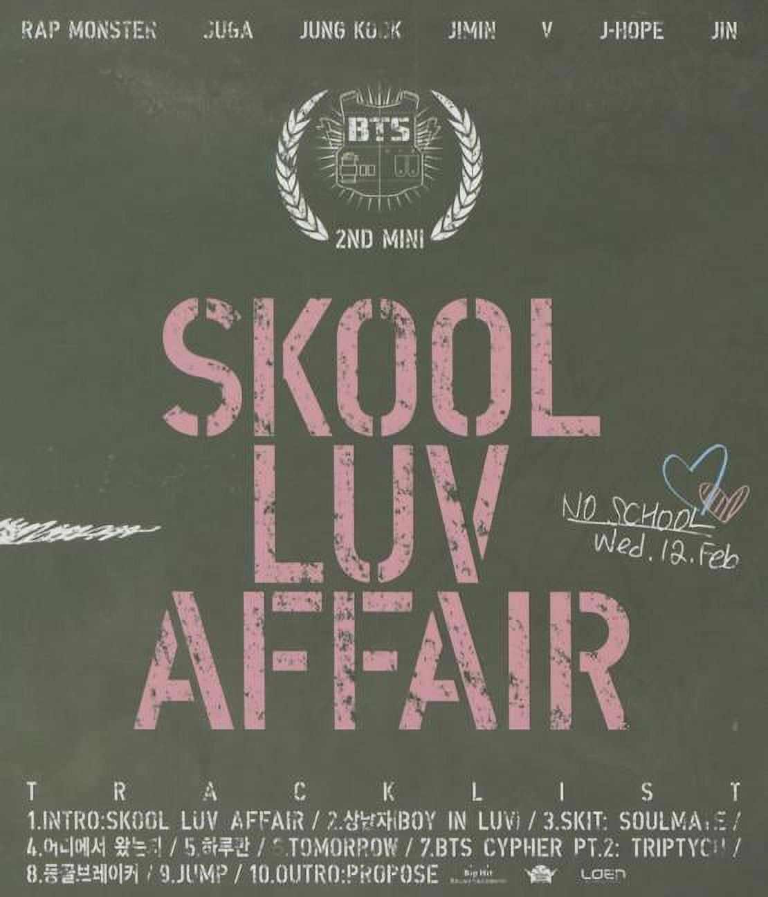 BTS Skool Luv Affair - KPOP CD Album with 115-page Photobook and