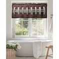 thumbnail image 4 of Rugby Texture Valances for Windows Usa Sport Valance Rod Pocket Light Filtering Short Window Treatments Curtains for Kitchen Bathroom Living Room Bedroom, 1 Panel, 54 x 18 Inch, 4 of 7