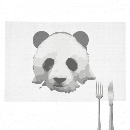 

China National Treasure Panda Outline Placemat Pad Kitchen Woven Heat Resistant Cushion Rectangle