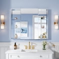 thumbnail image 2 of ANGELES HOME 44 in. x 36 in. Aluminum Bathroom Medicine Cabinet and Open Shelf Set, Soft-Close Doors, Recessed or Surface Mount, 2 of 16