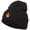 Black, variant on Rasta Leaf Embroidered Long Beanie - Olive OSFM