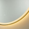 thumbnail image 6 of Vinnova Campobasso 32" Round LED Wall Mount Bathroom Vanity Mirror Gold Frame, 6 of 12