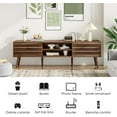thumbnail image 4 of STARY Mid Century Modern TV Stands for up to 70" TV with Storage, Fluted Wood TV Stand for Living Room, Boho Media Console, Entertainment Center with Cable Management, 4 of 7