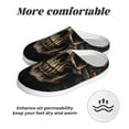 thumbnail image 6 of Kdxio Metal Style Horned Skull Women's Men's Slippers Plush Slip-On House Slipper for Winter Indoor Soft Cushion Non-slip Fluffy Slides Slippers-8, 6 of 7