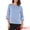 Blue, variant on DARING DIVA Women's Satin Boat Neck 3/4 Sleeve Business Shirt XS Purple
