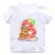 thumbnail image 3 of Camiseta de algodón con estampado de lazo y número 1-9 para niños y niñas, regalo de cumpleaños, oso de dibujos animados, divertida camiseta de cuello redondo para niños, 3 of 5