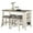 Brown-Antique White, variant on Lexicon Timbre 5-Piece 3-Shelf Wood Counter Height Dining Set in Antique White