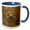 Blue/White, variant on 3drose, Steampunk Scarab with Clock and Anciant Egyptian Drawings, 11oz Magic Transforming Mug