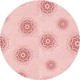 thumbnail image 1 of Ahgly Company Indoor Round Patterned Pastel Red Pink Area Rugs, 5' Round, 1 of 6