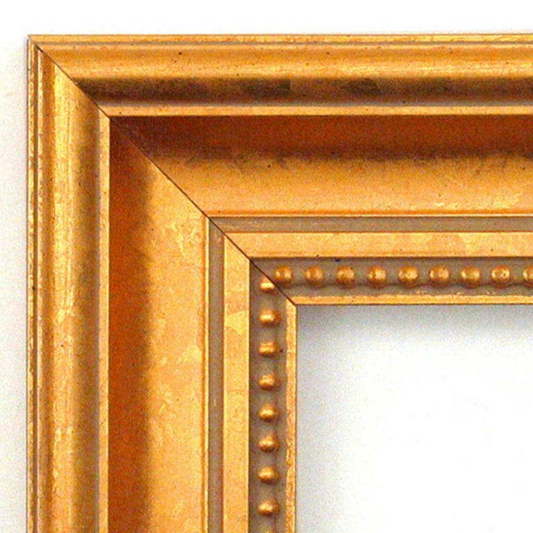 PH6700b Chocolate and Gold Polymer Photo Frame with Mat, Holds (3) 4x6  Photos