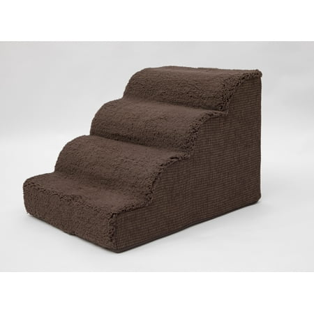 UPC: 0192598925572 | Precious Tails High Density Foam Scalloped Sherpa Top 4 Steps for Dog/Cat