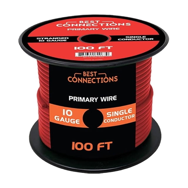 Cable automotriz BEST CONNECTIONS calibre 10 rojo de 30 m
