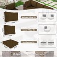 thumbnail image 2 of HONEY HOME 14 Piece Patio Sectional Cushions Relacement, 4" Outdoor Furniture Couch Cushion Fits 6-Seat Rattan Conversation Set, Waterproof, Fade-Resist, 2 of 7