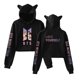 thumbnail image 2 of 『 BTS 』 S Sudaderas Con Capucha Para Mujer De Manga Larga Kpop Crop Tops Casual Streetwear/Bullet-Proof Cadet Corps Ropa De Multicolor Sudadera Corto Envío Impresiónpangjing, 2 of 4