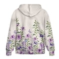 thumbnail image 5 of Renewold Floral Leaf Violet Women's Oversized Hoodie Jackets Full Zip Up Pullover Sweatshirt Long Sleeve Y2K Hoodies Tops Fleece Sweatshirts Trendy Jackets Winter Fall Fashion Outfits, M, 5 of 7