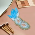 thumbnail image 4 of Unique Bargains 1 Pc Side Feather Masquerade Princess Half Face Party Mask for Masquerade Party Blue, 4 of 5