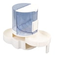 thumbnail image 2 of Comedero automático para perros y gatos, de doble capa, con compartimentos separados para agua seca y húmeda, con rotación y dispensador de agua para mascotas pequeñas y medianas, color azul claro., 2 of 14