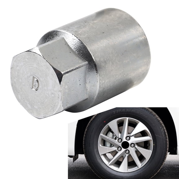 NS Locking Wheel Nut Lug Screw Key Removal Scoket Adaptor Tool D Black & Silver Metal for Car 1pc