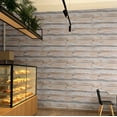 thumbnail image 5 of S4Sassy Peel And Stick Wall Covering, Horizontal Timber Grain Print Walls Wrap- Instant Wall Makeover For Commercial Interiors, Offices, Reception Areas- Self Adhesive Vinyl Wallpaper-Beige, 25"X120", 5 of 8