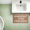 thumbnail image 4 of Stupell Industries Barfoot & Carefree Summer Printed Plush Bath Mat and Bath Rug, design by Lettered and Lined, 18"x30", 4 of 9