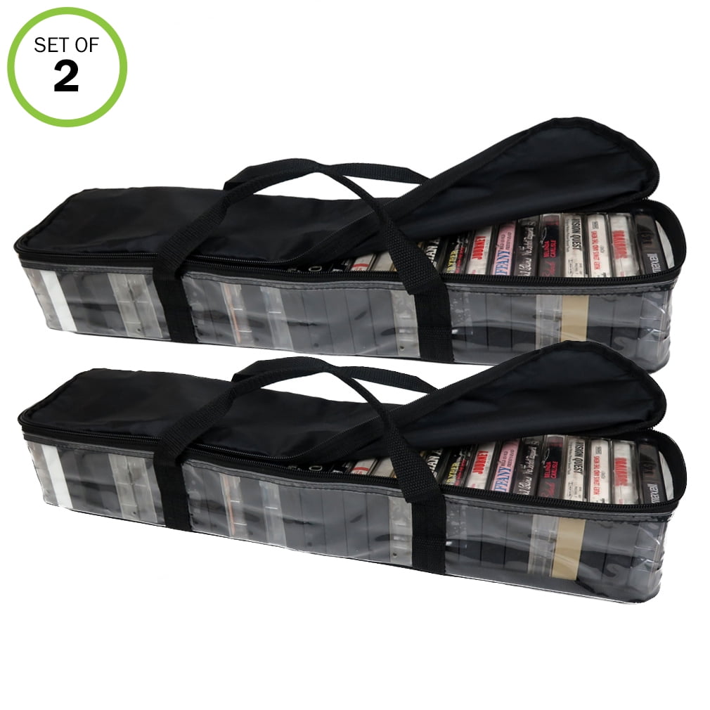 Evelots Cassette Tape Bag-Organizer-Carrier-Storage-Dust,Moisture Free-Holds 30 