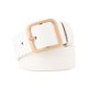 thumbnail image 1 of Cinturón de cuero PU Qarigey para mujer hebilla cuadrada 90cm Oro blanco, 1 of 6