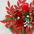 thumbnail image 4 of Zukuco 20 Pieces Red Glittered Artificial Leaf Spray Picks 12" Tall for Christmas Winter Wedding Wreath Tree Floral Arrangment Vase Bouquets Table Centerpieces Decoration, 4 of 7