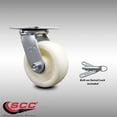 thumbnail image 2 of 5 Inch Stainless Steel Nylon Swivel Caster with Roller Bearing and Swivel Lock, 2 of 2