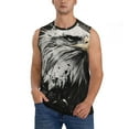 thumbnail image 1 of Balery Ink Style Bald Eagle Camisetas sin mangas para hombre, absorbe la humedad y protege contra el mal olor.-Medium, 1 of 7