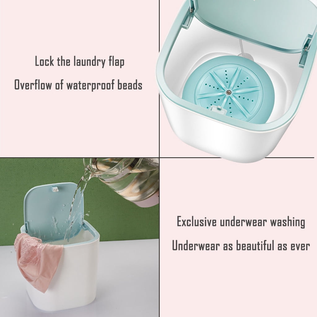 Mini Turbo Washer Portable USB Underwear Small-scale Cleaning Machine Holiday Saving Gifts