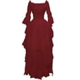 thumbnail image 1 of Vestido medieval de encaje con mangas acampanadas, vestido vintage gótico, vestido de cosplay, vestido de princesa para fiesta de graduación, 1 of 5