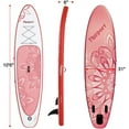 thumbnail image 6 of Fbsport Inflatable Paddle Board SUP, Flower System Stand Up Board with Fins Accessories Backpack Pump,Coral Powder, 6 of 8