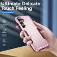 thumbnail image 6 of Dteck for Samsung Galaxy S24 Case, Full Body Heavy Duty Rugged Shockproof Protective Phone Cover with Tempered Glass Screen Protector and Camera Lens Cover,Pink+Rose, 6 of 7