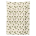 thumbnail image 2 of Hawaii Tablecloth, Repetitive Jungle Trees Pattern Hand Drawn Pastel Tropical Palms, Rectangle Satin Table Cover Accent for Dining Room and Kitchen, 60" X 90", Cream Cocoa and Khaki, by Ambesonne, 2 of 2