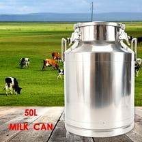 Heavy-gauge Stainless Steel 50 Liters Milk Can for Storing Wet Food, Oil, Ghee, Milk, Wine Classic and Stylish Look
