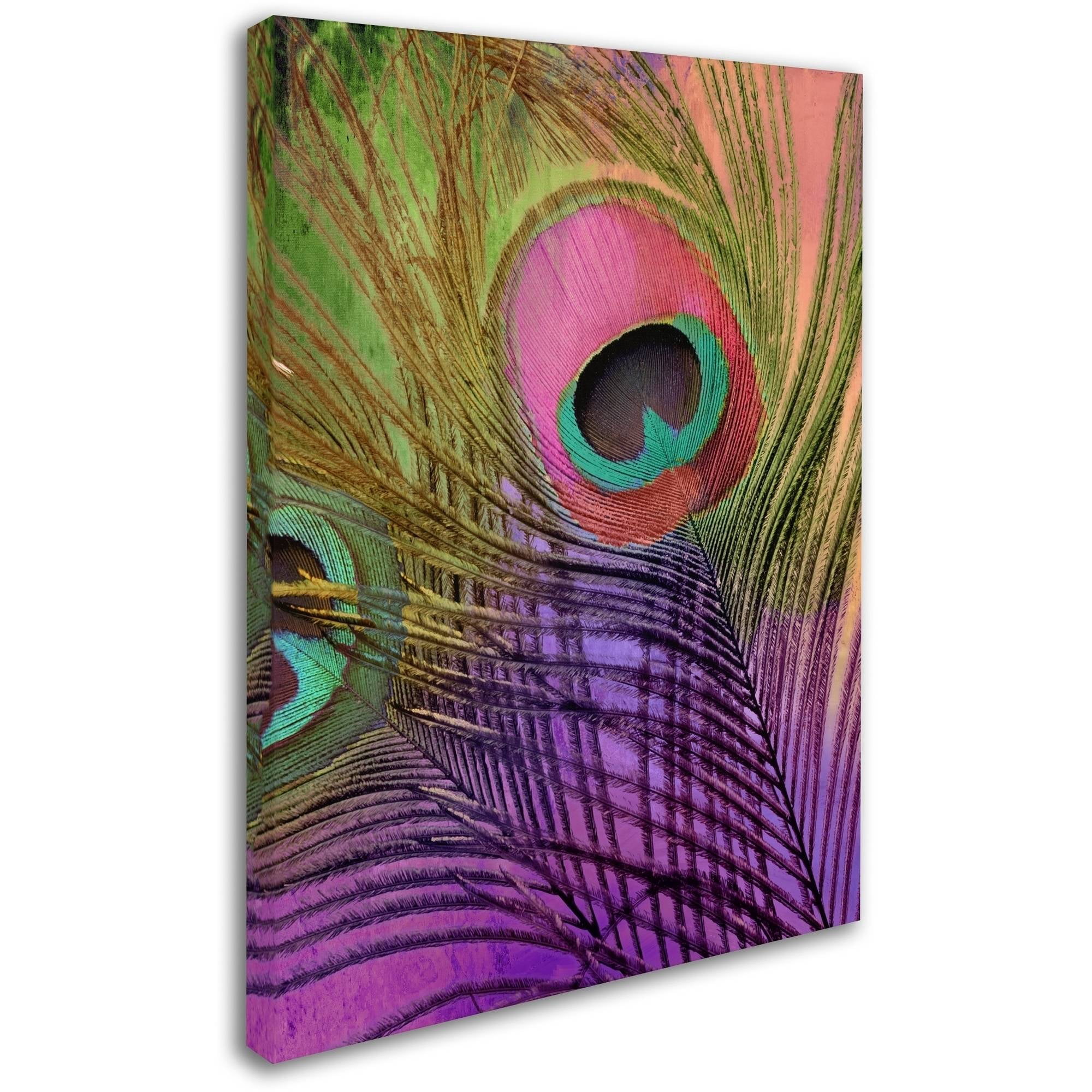 "Peacock Candy III" Canvas Art by Color Bakery