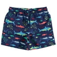 thumbnail image 4 of BCOOL 3-Pack Boys Swim Trunks Size 8, Quick Dry Swimming Shorts with Liner - Solid Green, Crocodile/Shark Print, 4 of 4