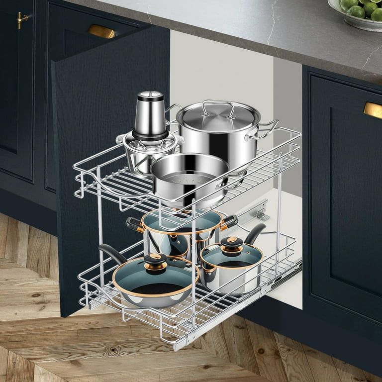 Chrome Over the Cabinet Wide Basket