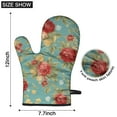 thumbnail image 6 of Cute Oven Mitts,Pioneer Flower Floral Print Pattern Oven Mitt 2-Pack Set,Kitchen Gloves for Oven,Heat Resistant Oven Mitts 7.7"x12", 6 of 7