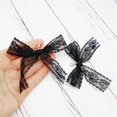 thumbnail image 3 of 20pcs 75*87mm Black Handmade Lace Bowknot Shoe Charms with Lobster Clasp Women Clothing Pendant Ornament for Bags Backpacks Purses Decor, 3 of 5