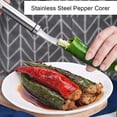 thumbnail image 4 of PEACNNG New Kitchen Silver Stainless Steel Vegetable Core Remover Multifunctional Bitter Gourd Tomato Pepper Core Fruit and Vegetable Seed Remover, 4 of 5