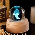 thumbnail image 4 of Ammoon Crystal Ball Music Box Rotating Luminous LED Light Box Wooden Base Rotating Windup Musicbox Night Light Room Decor Musical Gift Nice Present for Birthday Valentine's Day Christmas, 4 of 7