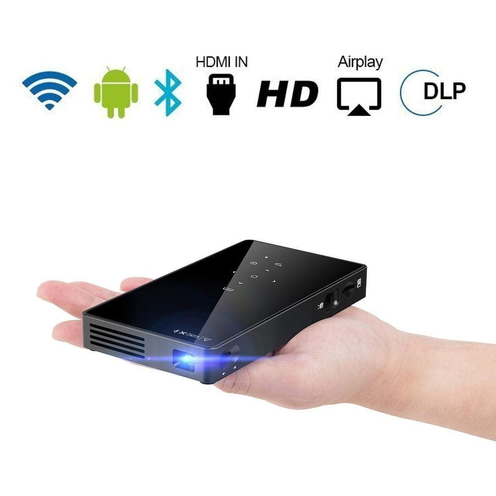 FC300 DLP Projector DLP Video Projector HD Pocket Projector Wireless WIFI Pico Projector with Build in Battery Support 1080P Android iOS Smartphone Techstick Mini Projector