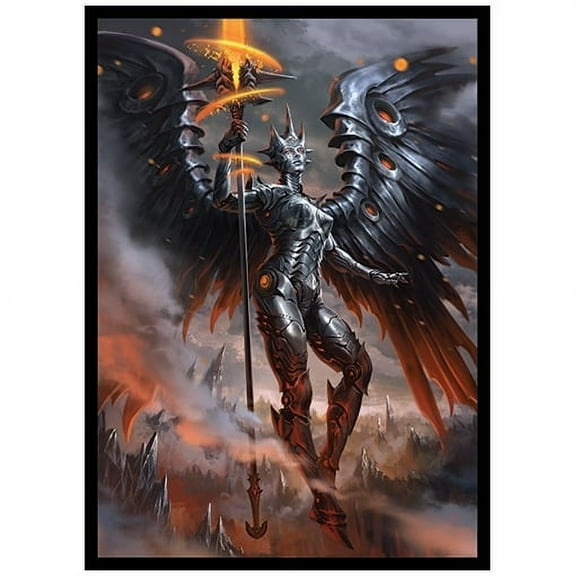 Fantasy North - Plutoria - Plutonium Angel - 100 Smooth Matte TCG Trading Card Sleeves - Fits Magic MTG Commander Pokemon and other Card Games - Playing Card Sleeves