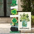 thumbnail image 5 of Clearance Under $5 Boovnll St Patricks Day Garden Flag, 12x18" Linen Welcome Garden Flag, Double Sided Shamrocks Garden Decor St Patricks Day Flag for Outdoor Yard Sign, St Patricks Day Decorations, 5 of 6
